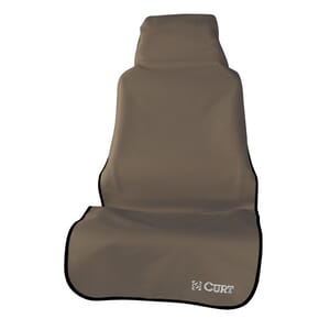 Curt Seat Defender 58" x 23" Removable Waterproof Brown Bucket Seat Cover - 18502