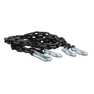Curt 65" Safety Chains with 2 Snap Hooks Each (5,000 lbs, Vinyl-Coated, 2-Pack) - 19749