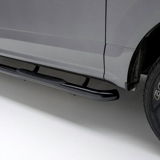 Aries 3" Round Black Steel Side Bars, Select Toyota Tacoma - 202008