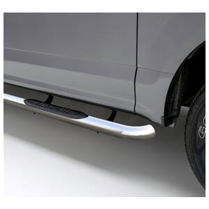 Aries 3" Round Polished Stainless Side Bars, Select Ford F-150 - 203039-2