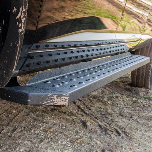 Aries RidgeStep 6-1/2" x 91" Black Steel Running Boards, Select Ford F-150 - 2055518