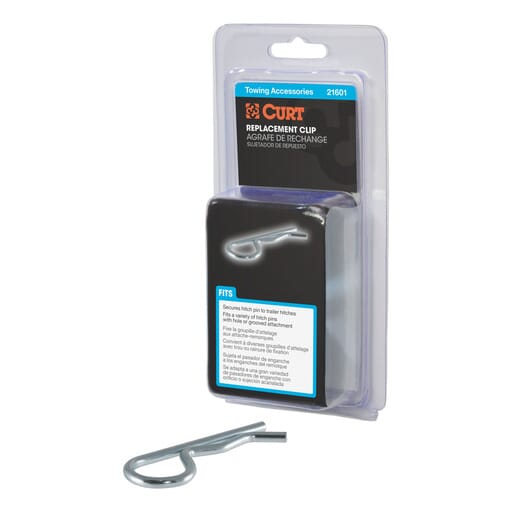 Curt Hitch Clip (Fits 1/2" or 5/8" Pin, Zinc, Packaged) - 21601