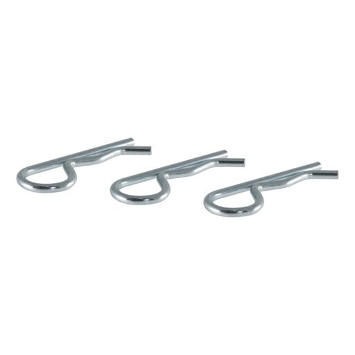 Curt Hitch Clips (Fits 1/2" or 5/8" Pin, Zinc, 3-Pack) - 21602