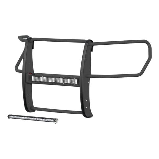 Aries Pro Series Black Steel Grille Guard with Light Bar, Select Chevy Silverado 1500 - 2170035