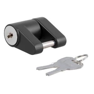 Curt Coupler Lock (1/4" Pin, 3/4" Latch Span, Padlock, Black) - 23521