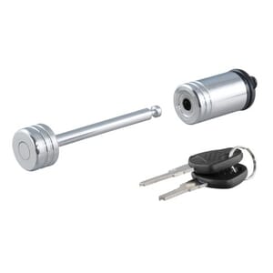 Curt Coupler Lock (1/4" Pin, 2-1/2" Latch Span, Barbell, Chrome) - 23522
