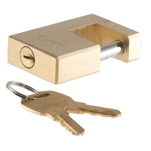 Curt Coupler Lock (1/4" Pin, 3/4" Latch Span, Padlock, Solid Brass) - 23546