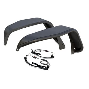 Aries Jeep Wrangler JK Black Aluminum Front Fender Flares with LED Lights - 2500830