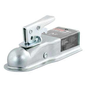 Curt 1-7/8" Straight-Tongue Coupler with Posi-Lock (2-1/2" Channel, 2,000 lbs, Zinc) - 25105