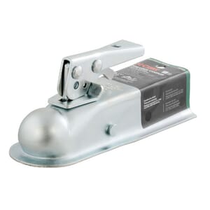 Curt 1-7/8" Straight-Tongue Coupler with Posi-Lock (2" Channel, 2,000 lbs, Zinc) - 25128