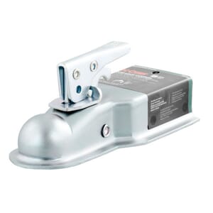 Curt 1-7/8" Straight-Tongue Coupler with Posi-Lock (3" Channel, 2,000 lbs, Zinc) - 25131