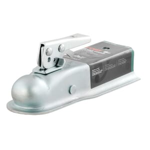 Curt 2" Straight-Tongue Coupler with Posi-Lock (2-1/2" Channel, 3,500 lbs, Zinc) - 25135