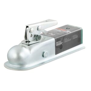 Curt 2" Straight-Tongue Coupler with Posi-Lock (2" Channel, 3,500 lbs, Zinc) - 25153