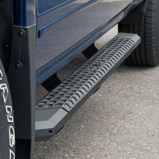 Aries AdvantEDGE 5-1/2" x 91" Black Aluminum Side Bars, Select Silverado, Sierra Crew - 2556015