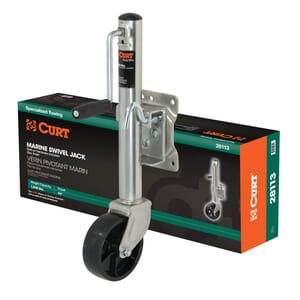 Curt Marine Jack with 6" Wheel (1,200 lbs, 10" Travel, Packaged) - 28113