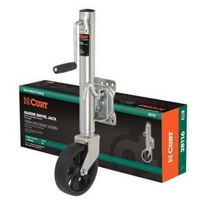 Curt Marine Jack with 8" Wheel (1,500 lbs, 10" Travel, Packaged) - 28116