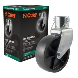 Curt 6" Jack Caster (Fits 2" Tube, 1,200 lbs, Packaged) - 28277