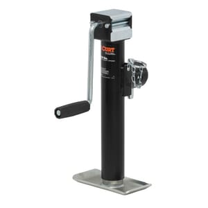 Curt Pipe-Mount Swivel Jack with Side Handle (5,000 lbs, 10" Travel) - 28354