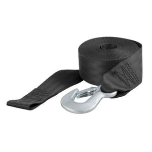 Curt 20' Winch Strap with Snap Hook (1,333 lbs.) - 29007