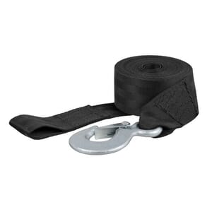 Curt 15' Winch Strap with Snap Hook (1,100 lbs.) - 29450
