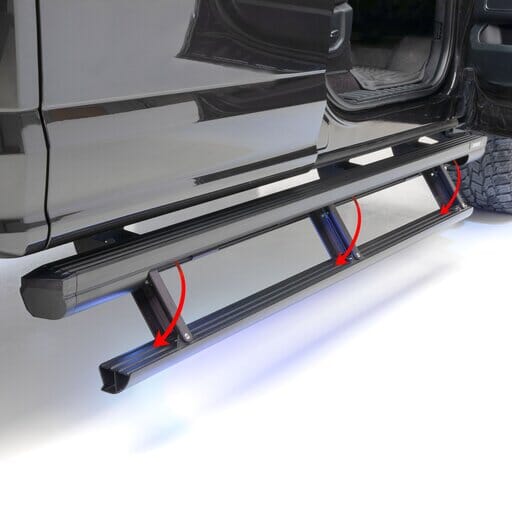 Aries ActionTrac 87.6" Powered Running Boards, Select Ram 1500 Crew Cab - 3048314