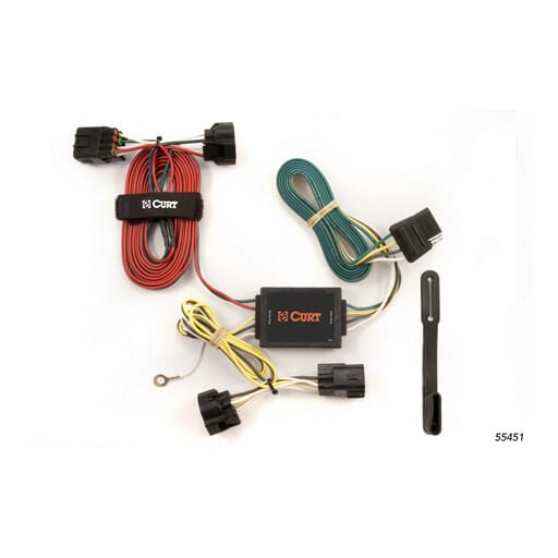 Curt Custom Wiring Harness, 4-Way Flat Output, Select Jeep Grand Cherokee - 55451