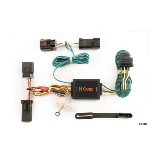 Curt Custom Wiring Harness, 4-Way Flat Output, Select Dodge Ram 1500, 2500, 3500 - 55504