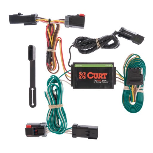 Curt Custom Wiring Harness, 4-Way Flat Output, Select Chrysler Pacifica - 55530