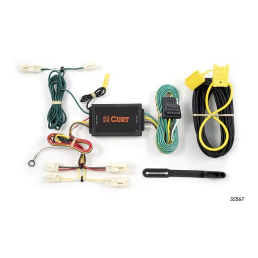Curt Custom Wiring, 4-Flat, Select Mazda 3, 6, CX7, Toyota Camry, Corolla, FJ Cruiser - 55567
