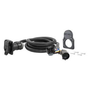 Curt 7' GM Wiring Extension Harness & Cover (Adds 7-Way RV Blade to Truck Bed) - 56072