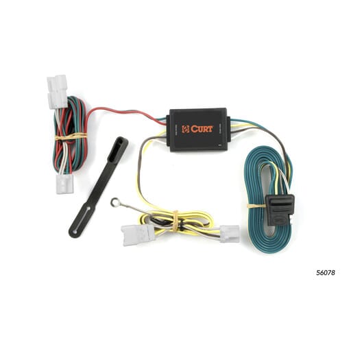 Curt Custom Wiring Harness, 4-Way Flat Output, Select Hyundai Santa Fe, Kia Forte - 56078