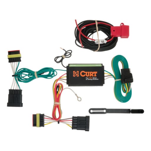Curt Custom Wiring Harness, 4-Way Flat Output, Select Fiat 500 - 56174