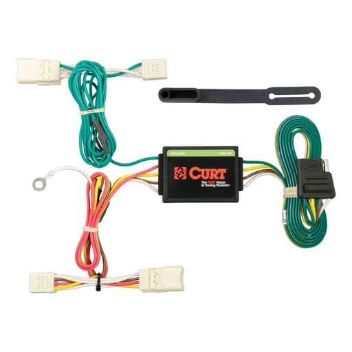 Curt Custom Wiring Harness, 4-Way Flat Output, Select Mitsubishi Mirage, G4 - 56223