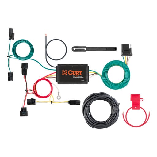 Curt Custom Wiring Harness, 4-Way Flat Output, Select Honda Fit - 56395
