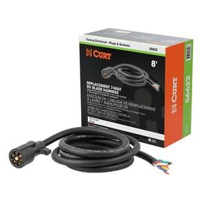 Curt Replacement 7-Way RV Blade with 8' Wires (Trailer Side, Packaged) - 56622