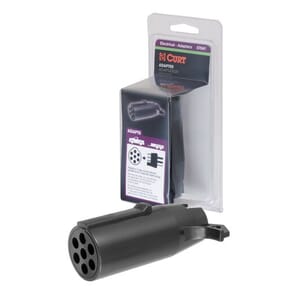 Curt Electrical Adapter (7-Way Round Vehicle to 4-Way Flat Trailer, Packaged) - 57041