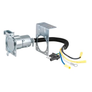 Curt Electrical Adapter with Bracket (4-Way Flat Vehicle to 7-Way RV Blade Trailer) - 57185