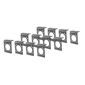 Curt Connector Mounting Brackets for 7-Way RV Blade (Black, 12-Pack) - 57205