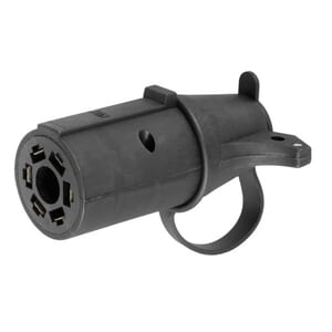 Curt Adapter with Tester (7-Way RV Blade to 6-Round Trailer, Center Pin Auxiliary) - 57255