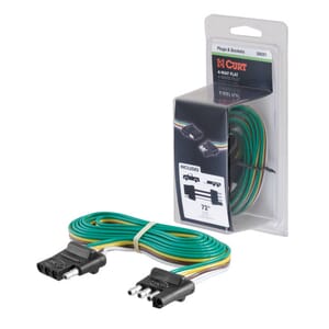 Curt 4-Way Flat Connector Plug & Socket with 72" Wires (Packaged) - 58051
