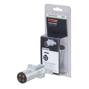 Curt 4-Way Round Connector Plug (Trailer Side, Packaged) - 58061