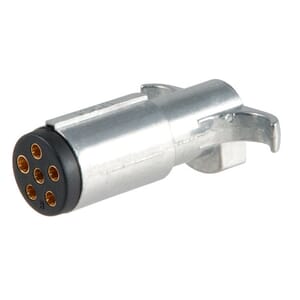 Curt 6-Way Round Connector Plug (Trailer Side, Diecast Metal) - 58080