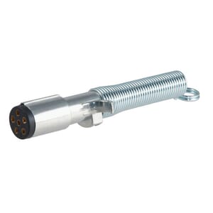 Curt 6-Way Round Connector Plug with Spring (Trailer Side) - 58082