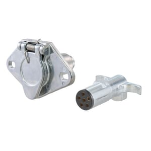 Curt 6-Way Round Connector Plug & Socket (Packaged) - 58092