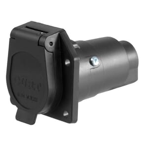 Curt 7-Way RV Blade Connector Socket (Vehicle Side, Black Plastic) - 58150
