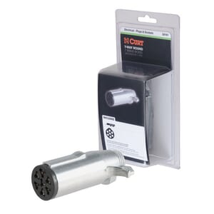 Curt 7-Way Round Connector Plug (Trailer Side, Packaged) - 58161