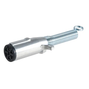 Curt 7-Way Round Connector Plug with Spring (Trailer Side) - 58180