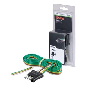 Curt 4-Way Flat Connector Plug with 48" Wires (Trailer Side, Packaged) - 58348