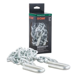Curt 48" Safety Chain with 2 S-Hooks (5,000 lbs, Clear Zinc, Packaged) - 80031