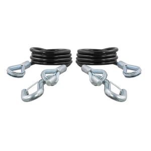 Curt 43-7/8" Safety Cables with 2 Snap Hooks (3,500 lbs, Vinyl-Coated, 2-Pack) - 80136